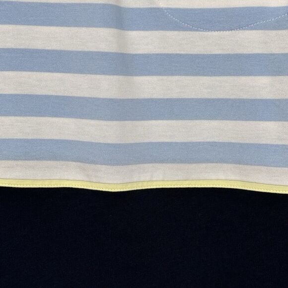 J. Jill Dress Womens Large Blue White Fit Striped A-Line‎ Jersey Casual Office - Picture 6 of 8